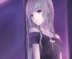 卡通头像女生侧面