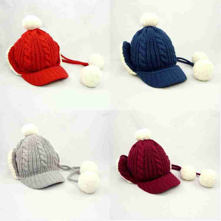 护耳帽毛线帽绒线帽女鸭舌