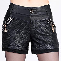 多图热裤女皮裤