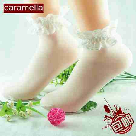 可爱女薄短袜糖果色