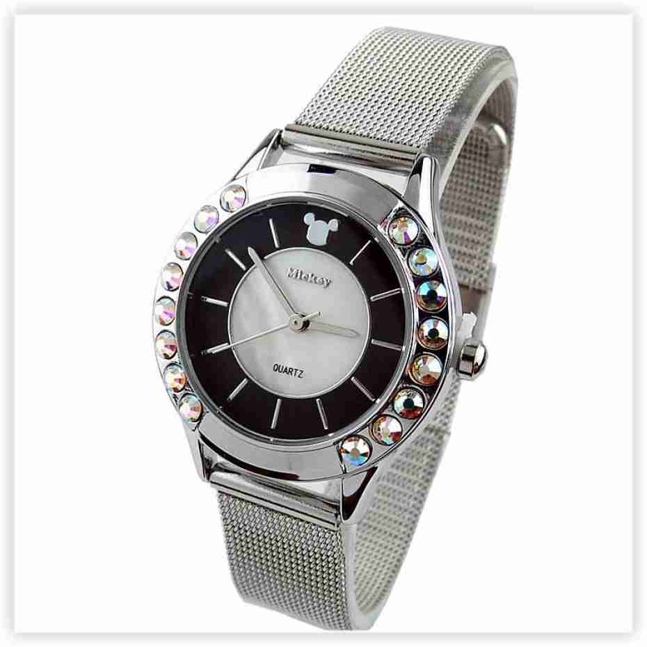 表尚可爱女表米奇头像学生手表水钻表儿童手表