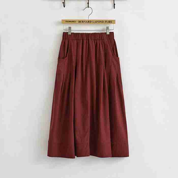 复古文艺森简约女棉麻大