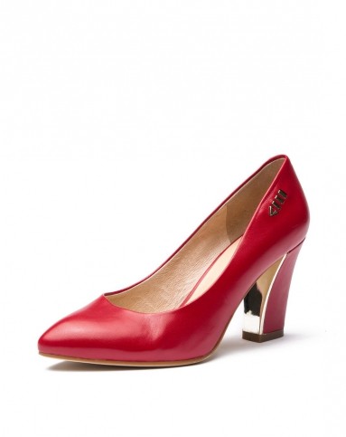 浅口粗跟单鞋圆头简约女单鞋