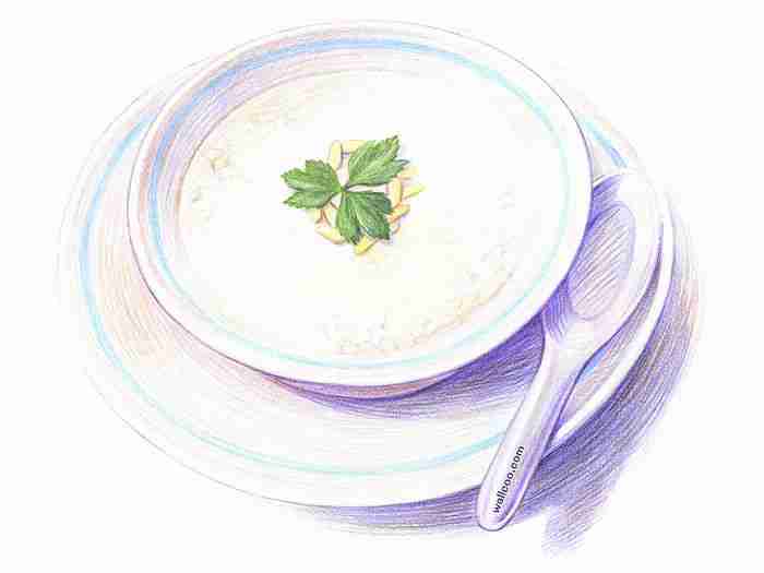 手绘彩铅各种食物