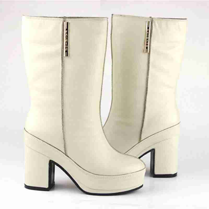 真皮高跟简约女靴