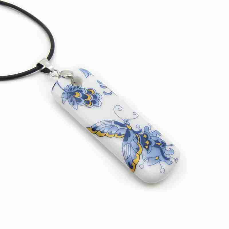 陶瓷青花瓷项链吊坠古典时尚