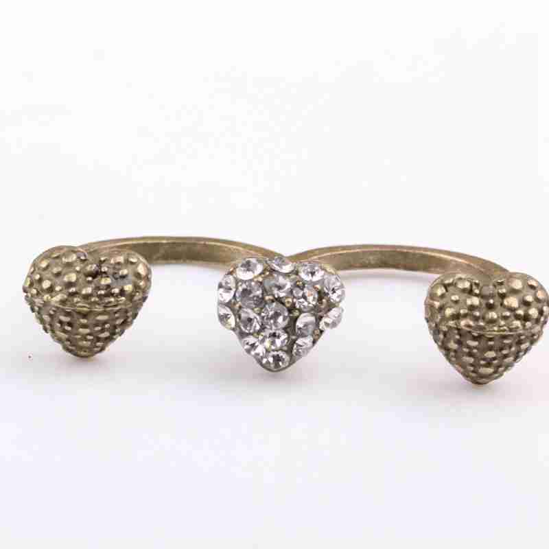 双口双环戒指女