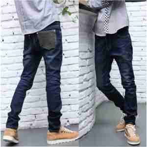 时尚潮流缩脚裤潮男修身板