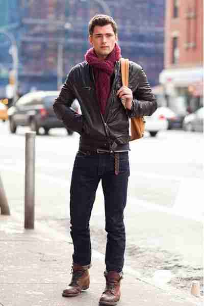 秋冬皮衣搭出时尚男人味