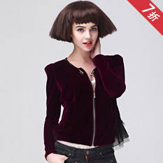 鹅绒名媛钉珠丝绒性感后v