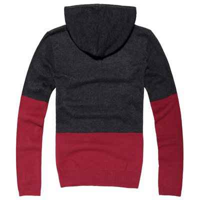 院风性感黑红拼接印花棒球衫外套毛毛套衫孤品