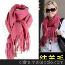 帅哥加围巾厚围巾纯色