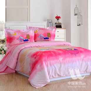 儿童绣花活性四件套