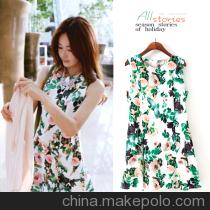 大儿童说推荐欧美复古花朵连体裤