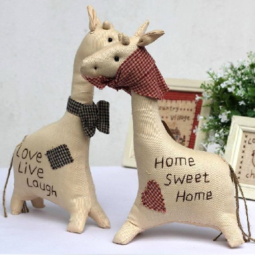 装饰品长颈鹿;长颈鹿手工布艺摆件 装饰品长颈鹿;长颈鹿手工布艺摆件