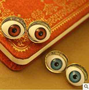 邪恶蓝眼睛耳钉个性夸张耳环