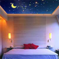 躺在床上感受星空的美丽