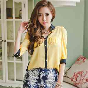 两件套修身性感女衬衫