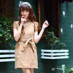 唯美全身百褶裙小孩女连衣裙