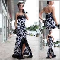 晚装黑白印花原创礼服车模服