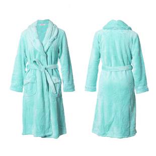 秋冬新品浅绿色女士性感妩媚珊瑚绒浴袍美梦正品