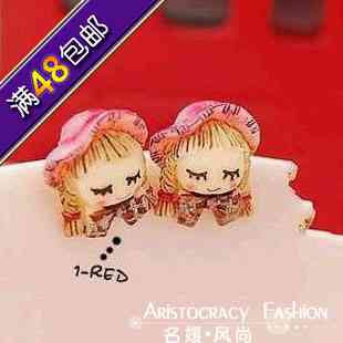 草帽小女孩耳钉