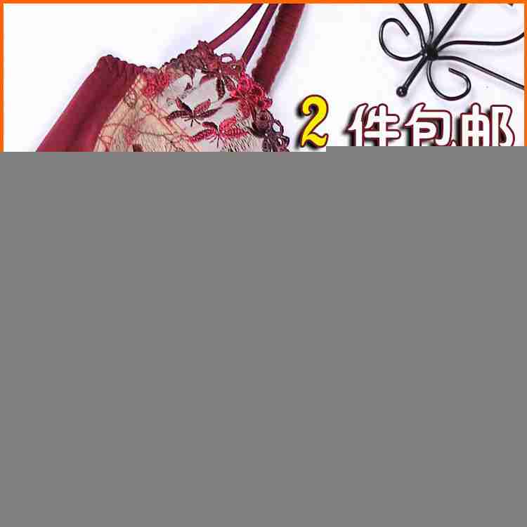 刺绣蕾丝花朵纯色性感文胸套装