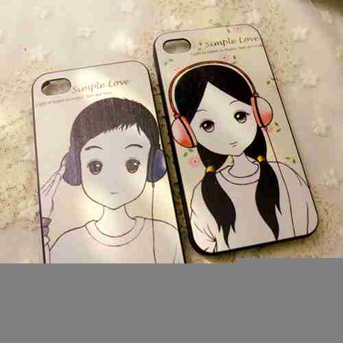 彩绘超薄唯美音乐情侣