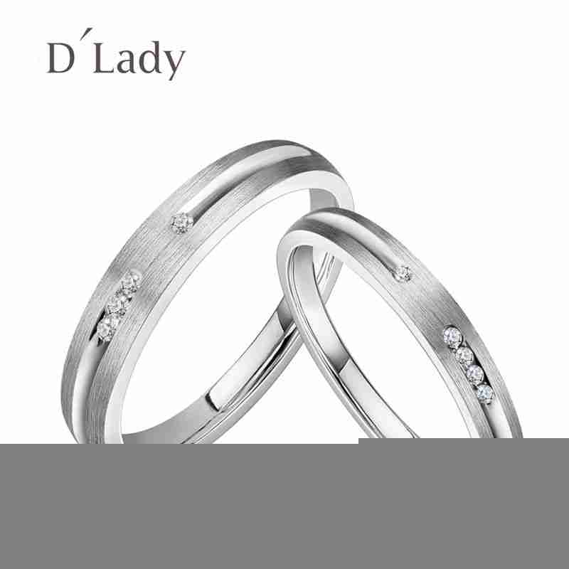 k白金钻石情侣对戒