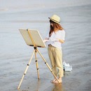 海边意境唯美女生头像图