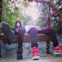 小清新闺蜜黑白韩系森系文艺