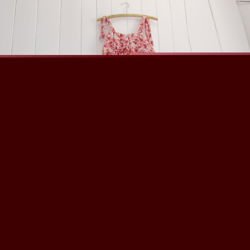 纺吊带连衣裙海边仙女裙