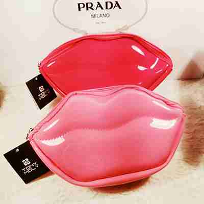 巴嘴唇红唇原宿手拿包