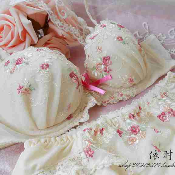 清新绿色花朵油画气质复古甜美露肩蝴蝶结系带件