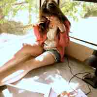 阳光中惬意的意境