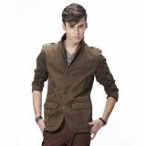 多图军绿色西装搭配