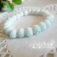 小清新薄荷绿花朵雏菊珠子女生手链