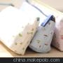 正品小清新碎花三角笔袋