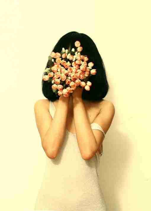 微信头像花与美女欧美