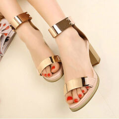 欧美风性感金色显瘦一字带