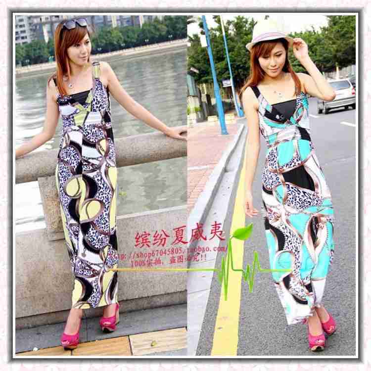 小清新哦秋冬波西米亚长裙