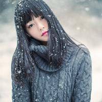 忧郁伤感的雪花人物微信头像