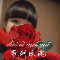 红色玫瑰花微信头像