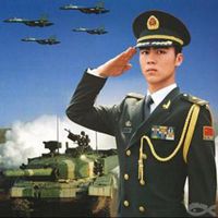 军人模样的微信头像