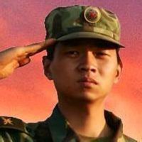 军人模样的微信头像
