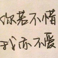 你若不惜我亦不爱文字图
