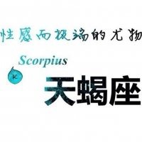 天蝎座文字微信头像