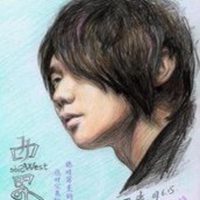 林俊杰素描正面头像