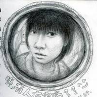 林俊杰素描正面头像