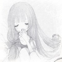 素描微信头像女